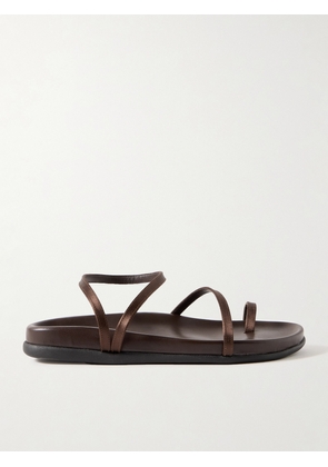 Ancient Greek Sandals - Eleftheria Satin Sandals - Brown - IT35,IT36,IT37,IT38,IT39,IT40,IT41,IT42