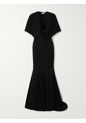 Magda Butrym - Hooded Draped Stretch-silk Gown - Black - FR 34,FR 36,FR 38,FR 40