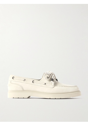 Brunello Cucinelli - Bead-embellished Suede Loafers - Cream - IT36,IT36.5,IT37,IT37.5,IT38,IT38.5,IT39,IT39.5,IT40,IT40.5,IT41