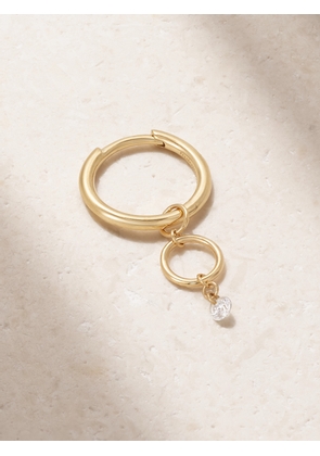 Persée - Circles 18-karat Gold Diamond Single Hoop Earring - One size