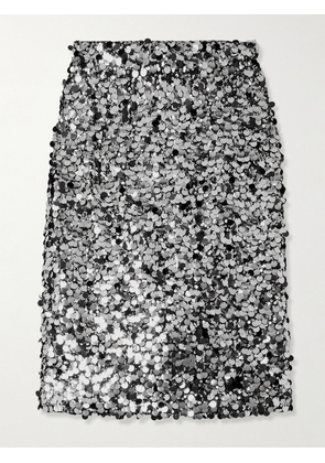 Dolce & Gabbana - Sequined Jersey Skirt - Silver - IT38,IT40,IT42,IT44,IT46,IT48
