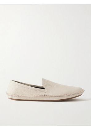 The Row - Vasko Textured-leather Loafers - Ivory - IT36,IT37,IT38,IT39,IT40,IT41,IT42