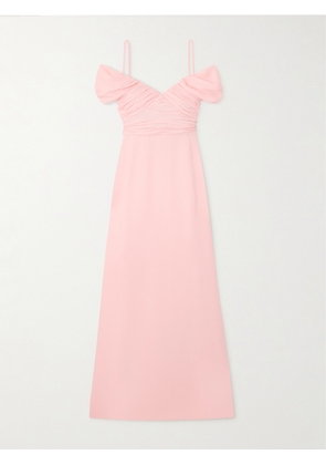 Giambattista Valli - Cold-shoulder Gathered Crepe Gown - Pink - IT36,IT38,IT40,IT42,IT44