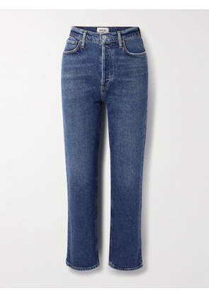 AGOLDE - '90s Pinch Waist Cropped High-rise Straight-leg Jeans - Blue - 23,24,25,26,27,28,29,30,31,32