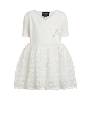 Bardot Junior Kids Andi Rosette Dress in White. Size 2yr. Also in 3yr.