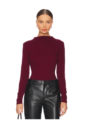 Bobi Longsleeve Top in Burgundy. Size L. Also in M.