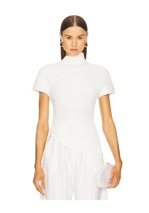 Cult Gaia Annemie Knit Top in Ivory. Size L. Also in M, S, XS.