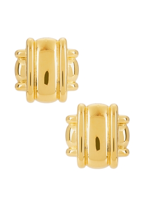 Cendre Kenny Earrings in Metallic Gold.