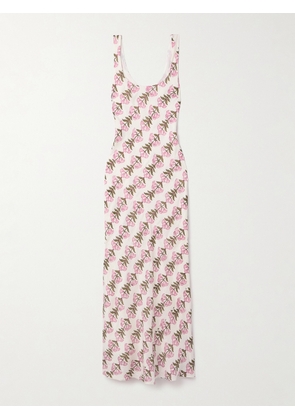 ALIX OF BOHEMIA - Adele Floral-print Crinkled-silk Maxi Dress - White - x small,small,medium,large,x large