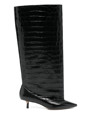 Jacquemus 45mm croc-embossed boots - Black