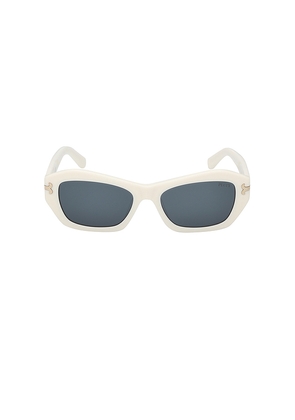 Emilio Pucci Geometric Sunglasses in White.