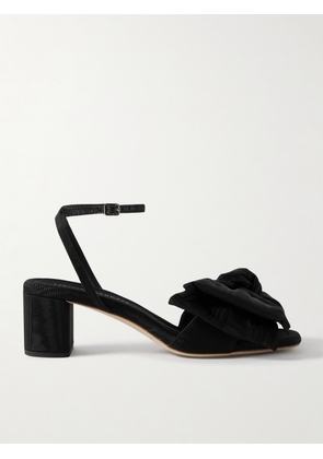 Loeffler Randall - Carmen Bow-embellished Moire Sandals - Black - US6,US6.5,US7,US7.5,US8,US8.5,US9,US9.5,US10,US10.5,US11,US11.5,US12