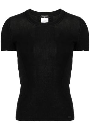 CHANEL Pre-Owned 2003 crew-neck cashmere top - Black