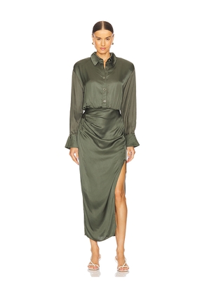 ASTR the Label Elizabello Dress in Olive. Size L. Also in S, XL, XS.