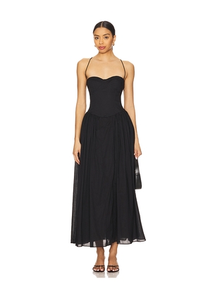 Bardot Estie Cotton Maxi Dress in Black. Size 10. Also in 6, 8.