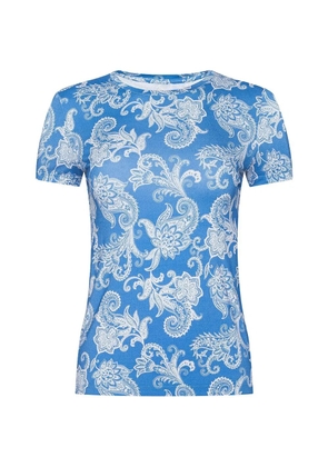 L'Agence Ressi paisley print T-shirt - Blue