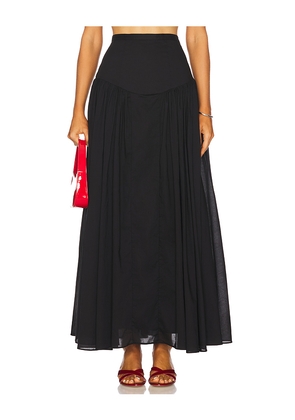 Bardot Amorette Cotton Maxi Skirt in Black. Size 10. Also in 2, 4, 6.