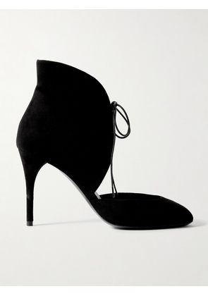 Alaïa - Cutout Suede Ankle Boots - Black - IT36,IT37,IT38,IT39,IT40,IT41