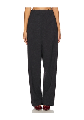 EAVES Kira Melange Suiting Pants in Black. Size L. Also in M, S, XL, XS.