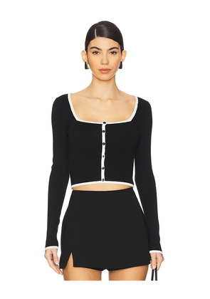 ALL THE WAYS Deanna Cardigan in Black & White. Size L. Also in M, S, XS.