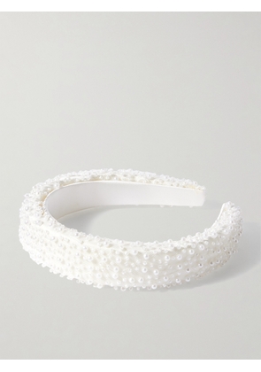 Eugenia Kim - Cora Embellished Mesh And Satin Headband - Ivory - One size