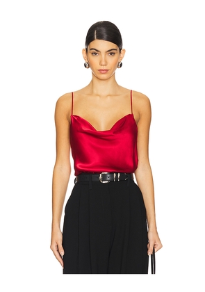 EAVES Haim Silk Cami Top in Red. Size L. Also in XL, XS.