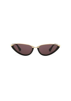 Bottega Veneta Cat Eye Sunglasses in Black.