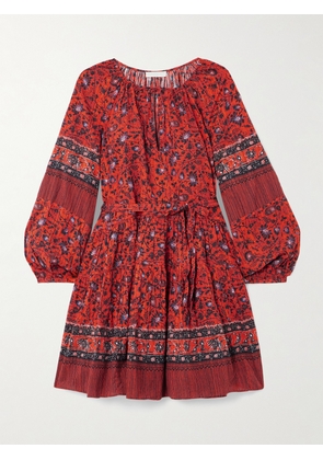 Ulla Johnson - Abri Belted Tiered Printed Cotton-blend Voile Mini Dress - US00,US0,US2,US4,US6,US8,US10,US12,US14