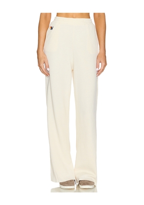 Aviator Nation Wide Leg Womens Pocket Sweatpants in Cream. Size L. Also in M, S, XL, XS.
