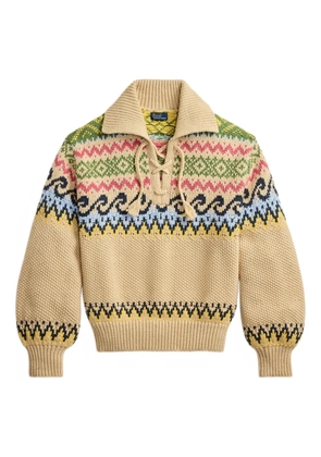 Polo Ralph Lauren lace-up sweater - Neutrals