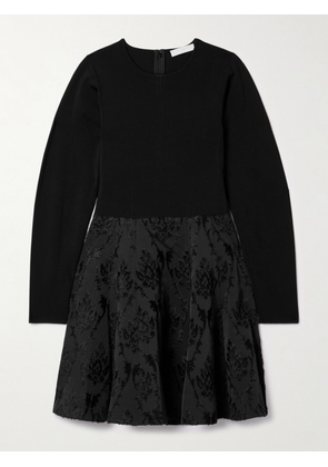 Ulla Johnson - Cara Stretch-knit And Fil Coupé Mini Dress - Black - US00,US0,US2,US4,US6,US8,US10,US12