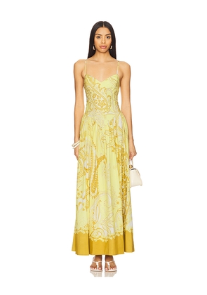 HEMANT AND NANDITA Long Dress in Yellow. Size L. Also in M, S, XS, XXL, XXS.