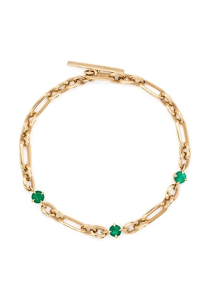 Lizzie Mandler Fine Jewelry 18K yellow gold emerald bracelet