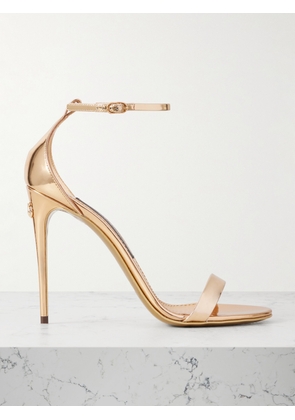 Dolce & Gabbana - Mirrored-leather Sandals - Gold - IT36,IT37,IT37.5,IT38,IT38.5,IT39,IT39.5,IT40,IT41