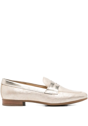 Geox metallic-penny loafers - Gold
