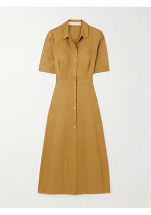 Ulla Johnson - Vallis Lyocell-blend Twill Midi Shirt Dress - Brown - US00,US0,US2,US4,US6,US8,US10,US12