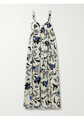 Ulla Johnson - Leilani Appliquéd Printed Crepe Maxi Dress - Off-white - US0,US2,US4,US6,US8,US10,US12