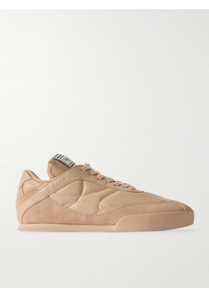 Chloé - Kick Suede-trimmed Quilted Leather Sneakers - Neutrals - IT35,IT36,IT37,IT38,IT39,IT40,IT41,IT42