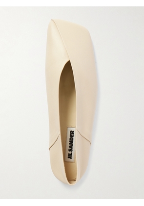Jil Sander - Asymmetric Leather Ballet Flats - Cream - IT36,IT37,IT37.5,IT38,IT38.5,IT39,IT39.5,IT40,IT40.5,IT41