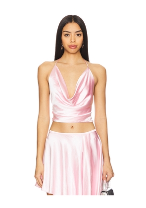 Bardot Andreama Satin Halter Top in Blush. Size 10. Also in 12, 6, 8.