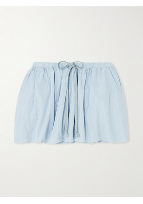 Patou - Gathered Poplin Mini Skirt - Blue - FR 34,FR 36,FR 38,FR 40,FR 42,FR 44