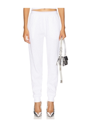 Alexander Wang Hotfix Waffle Jogger Pant in White. Size S. Also in XS.
