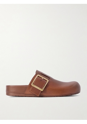 LOEWE - Ease Buckled Leather Mules - Brown - IT36,IT37,IT38,IT39,IT40,IT41