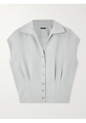 Loro Piana - Evangeline Pleated Linen Shirt - Blue - IT36,IT38,IT40,IT42,IT44,IT46,IT48,IT50