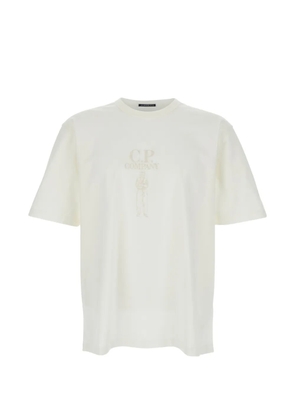 C.P. Company logo-embroidered T-shirt - Neutrals