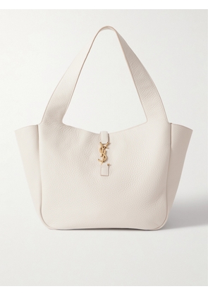 SAINT LAURENT - Le 5 À 7 Bea Textured-leather Tote - Off-white - One size