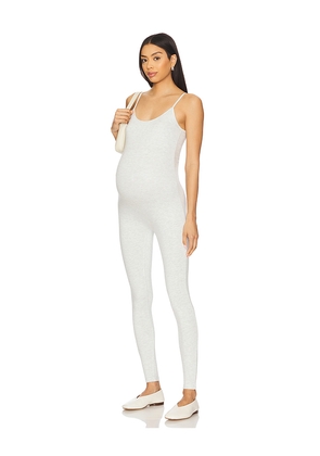 BUMPSUIT Kate Jumpsuit in Light Grey. Size M. Also in L, XL, XS.
