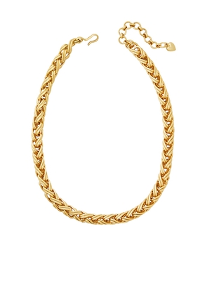Brinker + Eliza Twist Necklace in Metallic Gold.