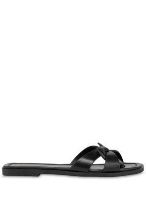 Love Moschino leather slides - Black
