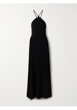 TOVE - Mika Embellished Stretch-knit Halterneck Maxi Dress - Black - FR 34,FR 36,FR 38,FR 40,FR 42